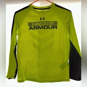 Under Armour Neon Green and Black Long Sleeve Top